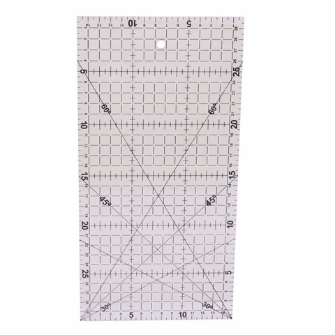 DIY Handmade Patchwork 1 Pcs Quilting Tools Approximate Blue Acrylic Material 30cm * 15cm  Patchwork Ruler Black Scale Ruler ► Photo 1/6