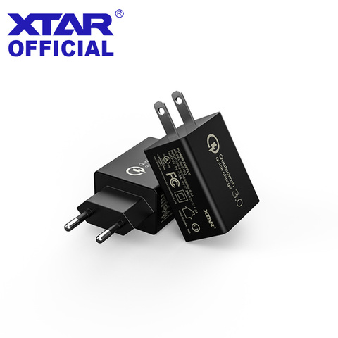 XTAR QC 3.0 Charger Adapter Black 18W Quick Charger Fast Charging For Mobile Phone Wall Charger EU US UK Adapter USB Charger ► Photo 1/6