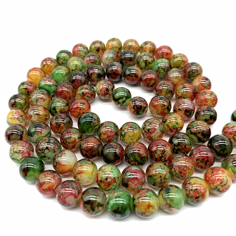 4/6/8/10mm Double Colors Glass Beads Round Loose Spaced Beads For Jewelry Making DIY Charms Jewelry Beads YBP307 ► Photo 1/1