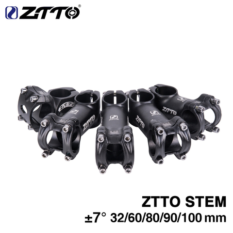 ZTTO Bicycle Parts MTB Mountain Road Bike 7 Degree 32 60 80 90 100mm High-Strength Lightweight 31.8mm Stem For XC For AM ► Photo 1/6