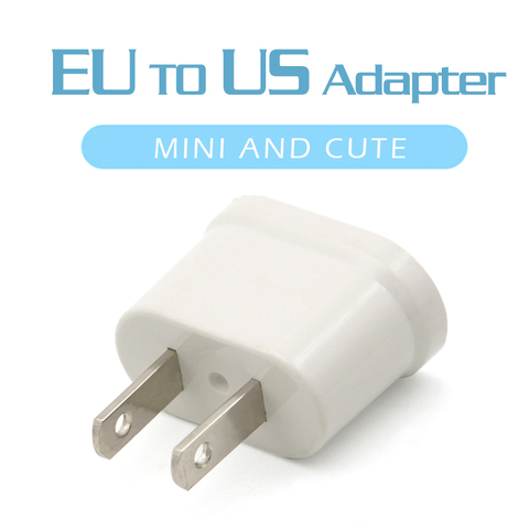 1PC US Adapter Plug EU to US Travel Wall Electrical Power Charge Outlet Sockets 2 Pin Plug Socket Euro Europe To USA ► Photo 1/6