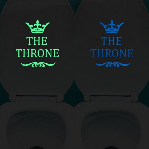 the throne Funny Interesting Toilet Wall Stickers Glow in the Dark Bathroom Decoration Accessories Home Decor Luminous Sticker ► Photo 1/3