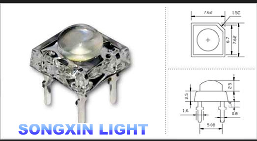 5MM Piranha Super Flux White Leds 4pin Wide Angle Super Bright Light 