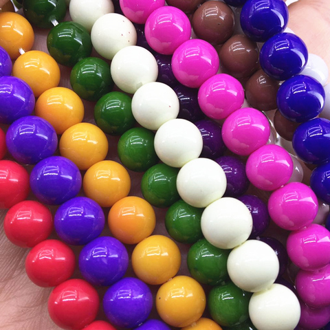 11 colors multicolor baking paint glass round loose beads 4mm 6mm 8mm 10mm 12mm 14mm spacers women jewelry findings 15inch B1621 ► Photo 1/6