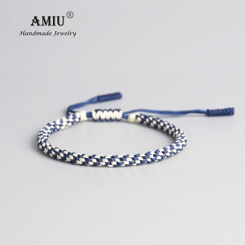 AMIU Tibetan Buddhist Lucky Amulet Tibetan Bracelets & Bangles For Women And Men Handmade Knots Rope Lucky Gift Bracelet ► Photo 1/4