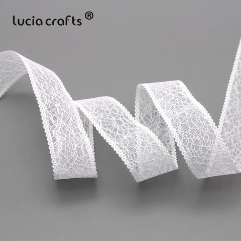 Lucia crafts  5Yards/6Yards 25mm Mesh Lace Trim Ribbon Fabric Tape DIY Wedding Gift Wrapping Party Decor  P0515 ► Photo 1/6