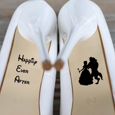 Wedding Shoe Decals Decor ,Princess Silhouette Vinyl Sticker For Wedding Accessories Shoes Decoration ► Photo 1/6