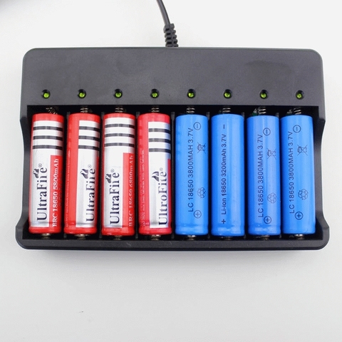GTF 18650 battery charger 8-slot Li-ion lithium battery charging standard battery 8 independent charging Lithium battery charger ► Photo 1/6