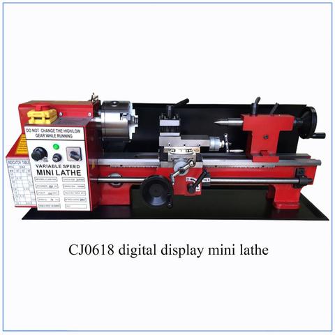 Brushless Motor All Metal Gears Mini Lathe  Mini Cnc Turning Lathe Machine Digital Display 32mm Spindle Hole ► Photo 1/1