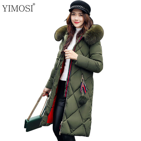 5XL Women Winter Jackets And Coats 2022 Casual Long Sleeve Big Fur Collar Down Coat Female Loose Warm Hooded Parkas Plus Size ► Photo 1/6