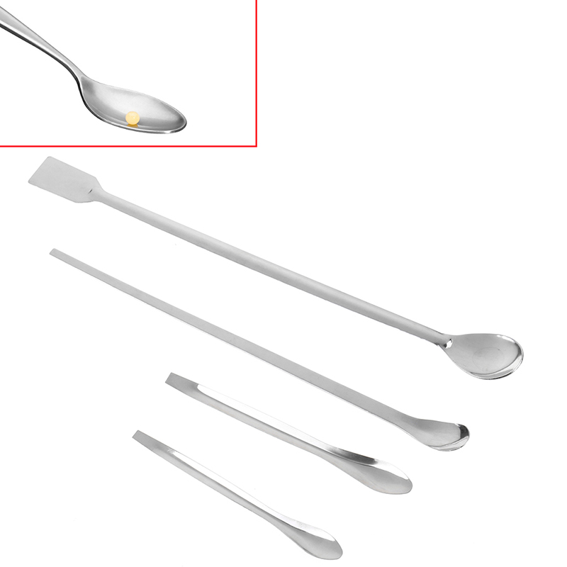 Set 3pcs Length 22cm Stainless Steel Microscale Medicinal Spoon Pharmacy 