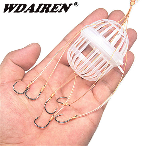WDAIREN 1PCS Explosion Hook Fishing Hooks Set Outdoor Cage Basket Feeder Holder Fishhook Anzol Tool Tackle Carp Accessories ► Photo 1/6