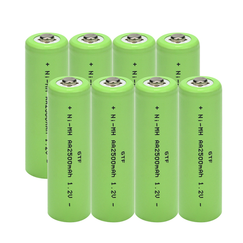 GTF AA rechargeable battery 2500mah 1.2V New Alkaline Rechargeable batery for led light toy mp3 Free shipping Drop shipping Cell ► Photo 1/1