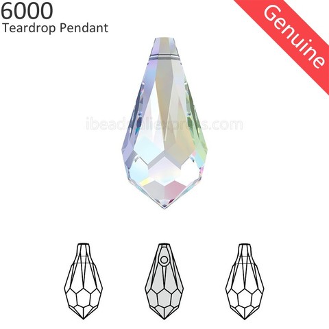 (1 piece) 100% Original Crystal from Swarovski 6000 teardrop pendant made in Austria loose beads rhinestone DIY jewelry making ► Photo 1/6