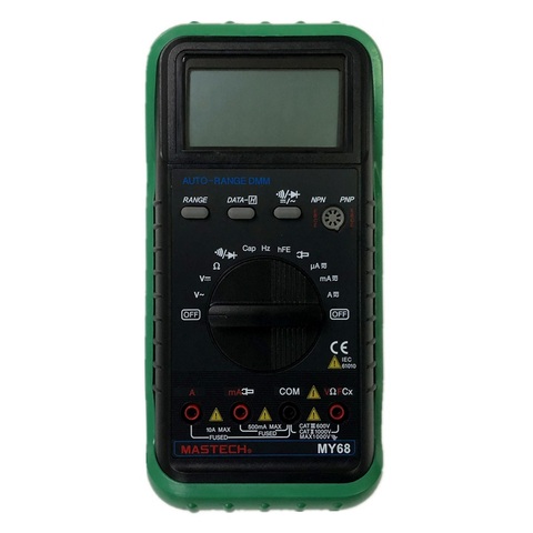 MASTECH MY68 Handheld Auto Range Digital Multimeter DMM w/Capacitance Frequency & hFE Test Meter Testers ► Photo 1/6
