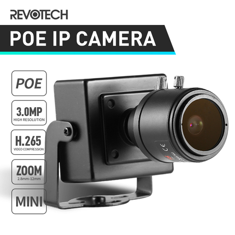 H.265 POE HD 3MP 2.8-12mm Manual Zoom Indoor IP Camera 1296P / 1080P Mini Security ONVIF P2P CCTV Cam Video Surveillance System ► Photo 1/6
