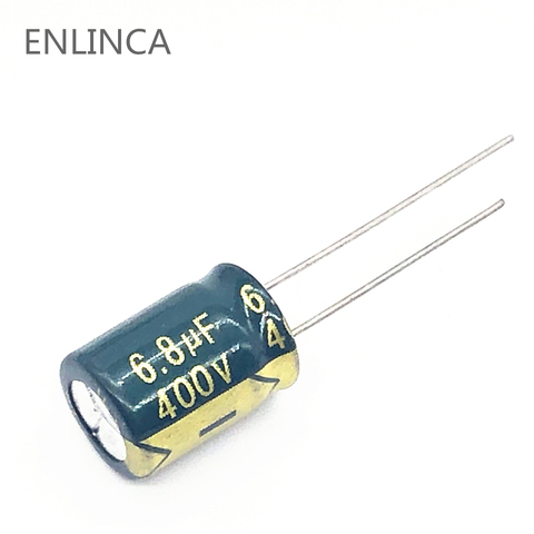 30pcs/lot 6.8UF high frequency low impedance 400V 6.8UF aluminum electrolytic capacitor size 10*13mm S32 20% ► Photo 1/1