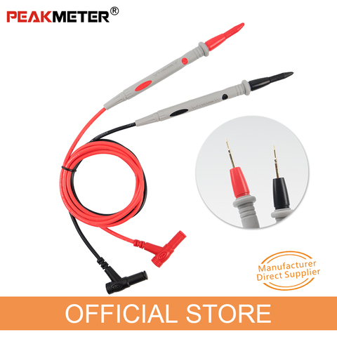PEAKMETER Double layer Silicone 1000V 20A Universal Digital Multi Meter gold-plated Test Lead Probe ► Photo 1/6