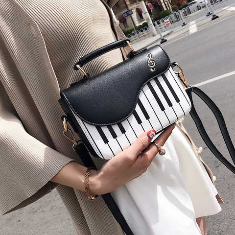 Cute Piano Pattern Shoulder Bag Fashion Pu Leather Casual Ladies Handbag Crossbody Messenger Bag Pouch Totes Women's Flap ► Photo 1/4