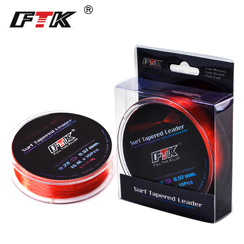 FTK Surf Tapered leader Line 5*15M/10*15M Designed To Maxium Casting Distance Super Soft Line For Fishing Tackle ► Photo 1/6