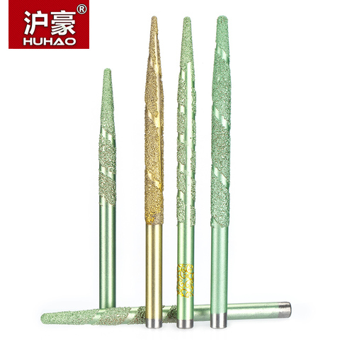 HUHAO 1PC Metallurgical Fused Stone Carving Cutter Tools Embossed Lettering Granite Diamond Engraving Machine Router Bits ► Photo 1/6