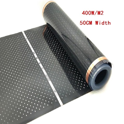 All Sizes 400w/m2 Infrared Carbon AC220V Underfloor Heating Film Low Electrical Warm Mat ► Photo 1/6