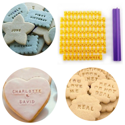Alphabet Letter Number Cookie Press Stamp Embosser Cutter Fondant Mould Cake Baking Molds Tools ► Photo 1/6