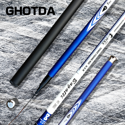 GHOTDA 3.6M-7.2M Carbon Fiber Telescopic Fishing Rod Super Hard Ultra Light Carp Fishing Hand Pole ► Photo 1/6