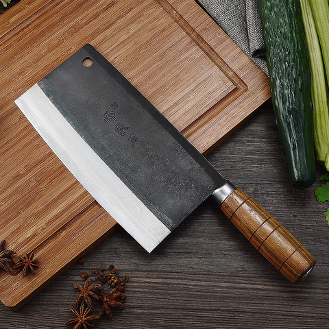 Dengjia Knife High-grade Handmade Forged Blade Chinese Chef's Knife Vegetable Cleaver Carbon Steel Kitchen Knife for Cooking ► Photo 1/6