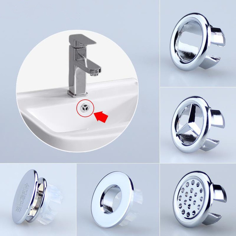 Universal ceramic sink basin overflow cover Ring Round 22mm Insert Hole Cover Decor Cap for kitchen bathroom Replacement fitting ► Photo 1/6