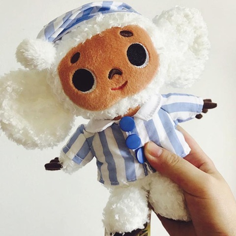cute cheburashka plush toy big eyes monkey with clothes soft doll Russia Anime baby kids sleep appease doll toys for children ► Photo 1/6