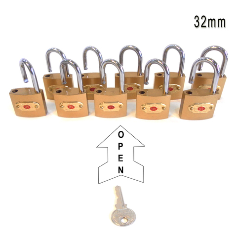 free shipping 10PC 32mm padlocks open by same keys ► Photo 1/1