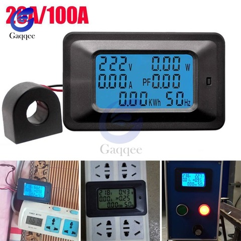 AC 5KW 85V~250V 220V Digital Voltage Meters indicator Power Energy Voltmeter Ammeter Current Amps Volt Wattmeter Tester Detector ► Photo 1/6