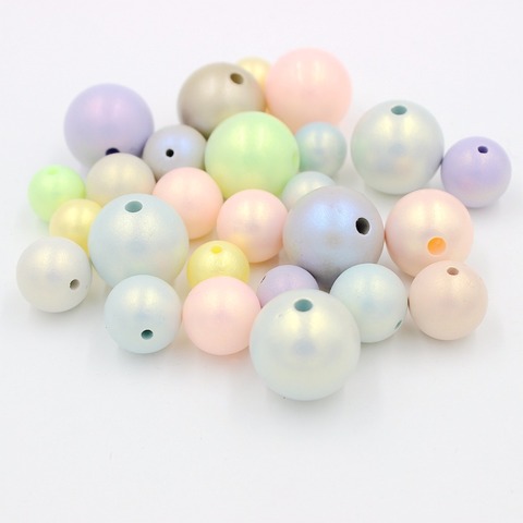 New Pick 6,8,10,12 Round Multi Imitation Pearls Beads Frosted Beads Crafts Decoration For DIY Bracelets Necklaces Jewelry Making ► Photo 1/6