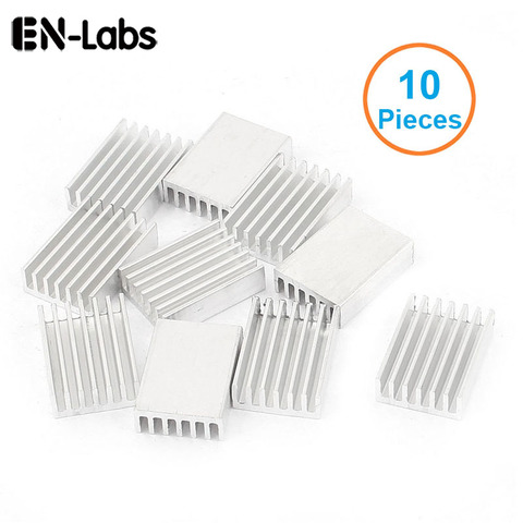 En-Labs 10pcs Aluminum Heatsink 20x14x6mm Electronic Chip Cooling Radiator Cooler,IC MOSFET SCR,Router  Heat Sink Extrusion Fins ► Photo 1/2