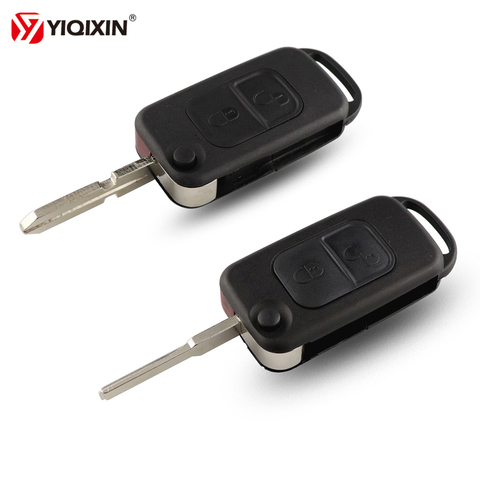 YIQIXIN 2 Button Flip Folding Remote Key Shell Cover Infra Red For Mercedes Benz SLK E113 A C E S W168 W202 W203 B200 A160 W124 ► Photo 1/6