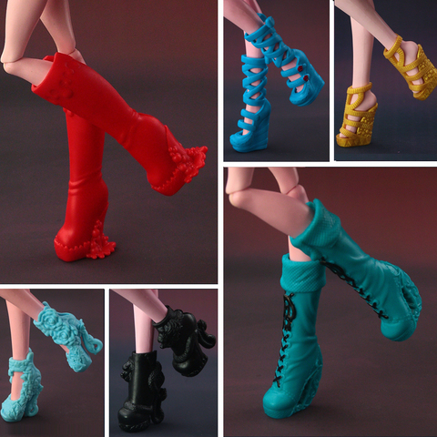 2022 New Colorful Accessories Original shoes for monster high doll fashion Umbrella shape shoes 15 style shoes available ► Photo 1/6