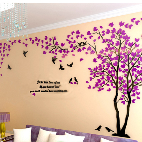 New Color Wall Sticker DIY Wallpaper Large Wall Stickers Mural Art Living Room Home Decor 3D Acrylic Tree Sticker For Wall Decor ► Photo 1/6