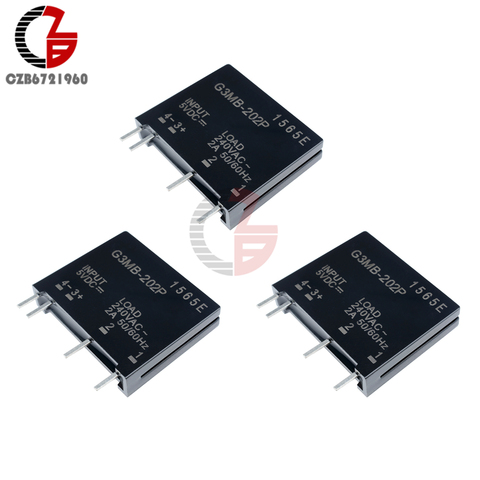 DC 5V 12V 24V Solid State Relay Module G3MB-202P PCB Mounting SIP SSR AC 240V 2A Snubber Circuit Resistor DC-AC Relay Module ► Photo 1/6