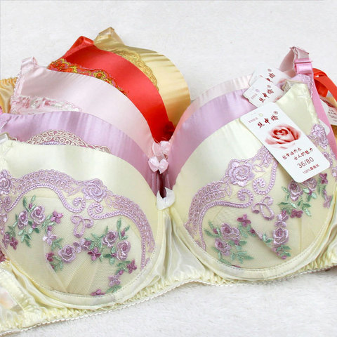 2022 fashion underwear Silk beautiful lace bra 100% mulberry silk double-sided silk care bra ► Photo 1/4