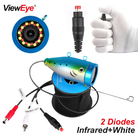 ViewEye 2 Diodes Single Underwater Fishing Camera Accessories For 7 inch Fish Finder 24 Pcs IR Infrared Lamp Bright White LED ► Photo 1/6