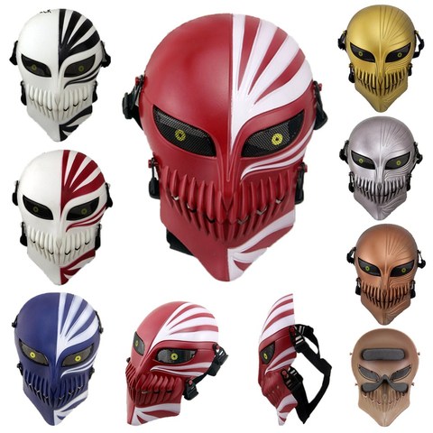 Free shipping Death Ichigo Kurosaki Bleach Mask Props Halloween Masquerade Skull Cosplay Costumes CS War Game Tactical Masks ► Photo 1/6