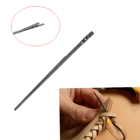 New DIY leather stitch craft tool leather knitting needle double hole leather rope lace needle Hand stitch needle ► Photo 1/6