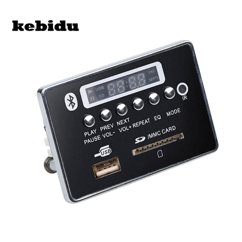 kebidu 2017 New Car USB MP3 Player Integrated Bluetooth Hands-free MP3 Decoder Board Module Remote Control USB FM Aux Radio ► Photo 1/1