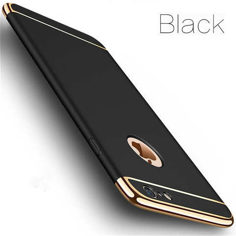 Luxury Gold Hard Case for iPhone 7 6 6s 5 5s SE X Back Cover Xs Max XR 11 Pro Removable 3 in 1 Case for iPhone 8 7 6 6s Plus Bag ► Photo 1/6