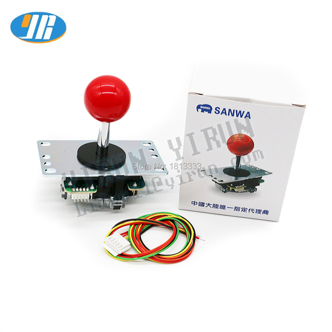 Original  Japan Sanwa Joystick JLF TP 8YT Fighting Rocker With Topball And 5pin Wire for Jamma Arcade Game DIY Part ► Photo 1/6