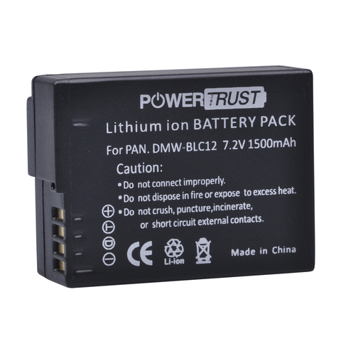 DMW-BLC12 BLC12E Battery for Panasonic FZ1000, FZ200, FZ300, G5, G6, G7,GH2,DMC-GX8 ► Photo 1/6