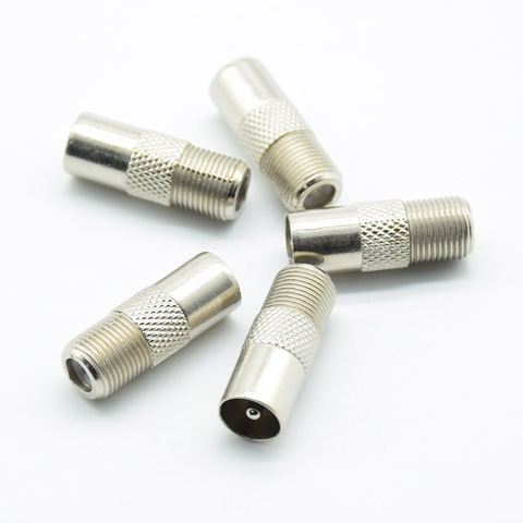 5pcs/lot STB Quick Plug RF Coax F Female To RF Male Connector TV Antenna Coaxial Connector F Connector TV Coaxial plug ► Photo 1/2