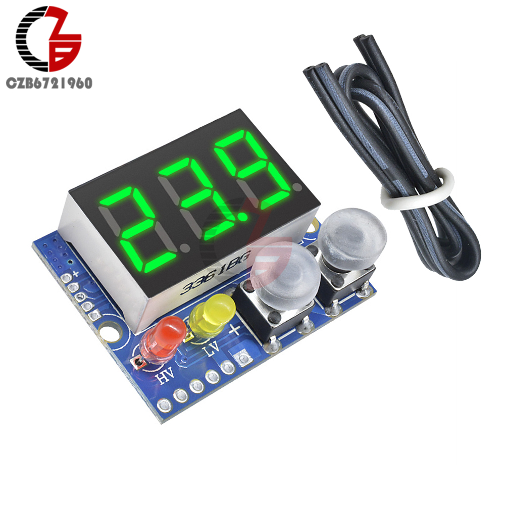 DC 0-99.9V Green LED Panel Digital Voltmeter Applied w/ Alarm Indicator 