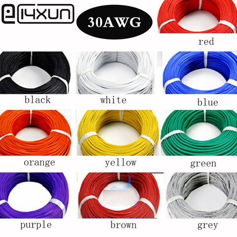 10 Meters/lot 30AWG Flexible Silicone Wire RC Cable 30AWG 11/0.08TS Outer Diameter 0.8mm With 10 Colors to Select ► Photo 1/6